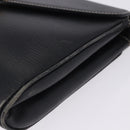 CELINE Circle Shoulder Bag Leather Black Gold Tone Auth 205823-6