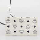 MCM Vicetos Hand Bag PVC Leather 2way White Gold Tone Auth 205825A-12