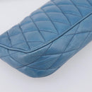 Miu Miu Shoulder Bag Leather Blue Gold Tone Auth 205826V-15