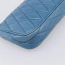 Miu Miu Shoulder Bag Leather Blue Gold Tone Auth 205826V-17