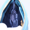Miu Miu Shoulder Bag Leather Blue Gold Tone Auth 205826V-21