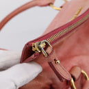 Miu Miu Vitellolux Hand Bag Leather 2way Pink Gold Auth 205828V-8