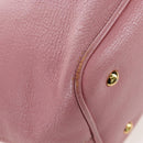 Miu Miu Hand Bag Leather 2way Pink Gold Tone Auth 205829A-18