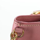 Miu Miu Hand Bag Leather 2way Pink Gold Tone Auth 205829A-23