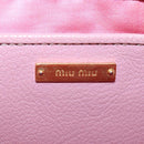 Miu Miu Hand Bag Leather 2way Pink Gold Tone Auth 205829A-24