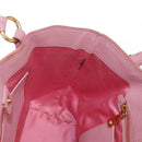 Miu Miu Hand Bag Leather 2way Pink Gold Tone Auth 205829A-26