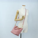Miu Miu Hand Bag Leather 2way Pink Gold Tone Auth 205829A-32