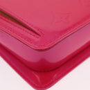 LOUIS VUITTON Monogram Vernis Motto Pouch Fuchsia Pink M91225 LV Auth 205834V-14