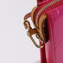 LOUIS VUITTON Monogram Vernis Motto Pouch Fuchsia Pink M91225 LV Auth 205834V-9