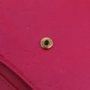 LOUIS VUITTON Monogram Vernis Motto Pouch Fuchsia Pink M91225 LV Auth 205834V-23