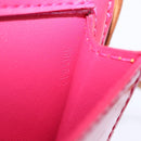 LOUIS VUITTON Monogram Vernis Motto Pouch Fuchsia Pink M91225 LV Auth 205834V-11