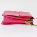 LOUIS VUITTON Monogram Vernis Motto Pouch Fuchsia Pink M91225 LV Auth 205834V-3