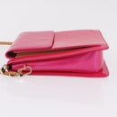 LOUIS VUITTON Monogram Vernis Motto Pouch Fuchsia Pink M91225 LV Auth 205834V-4