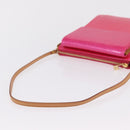 LOUIS VUITTON Monogram Vernis Motto Pouch Fuchsia Pink M91225 LV Auth 205834V-7