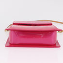 LOUIS VUITTON Monogram Vernis Motto Pouch Fuchsia Pink M91225 LV Auth 205834V-5