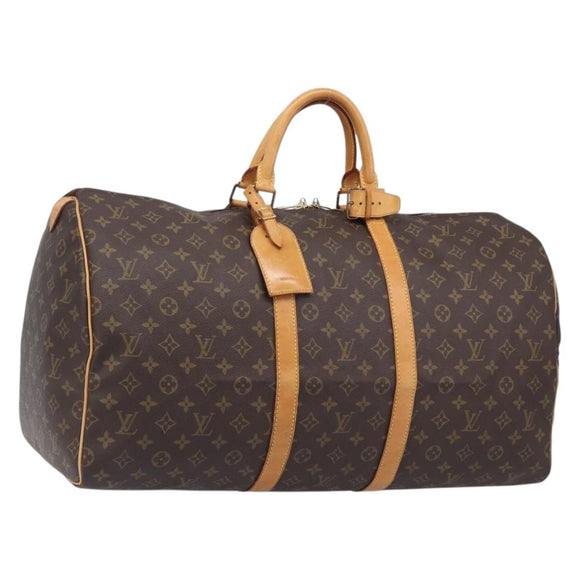 LOUIS VUITTON Monogram Keepall 55 Boston Bag M41424 LV Auth 205835A