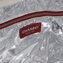 CHANEL Choco Bar Chain Shoulder Tote Bag Canvas Navy Silver CC Auth 205836A-20