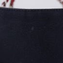 CHANEL Choco Bar Chain Shoulder Tote Bag Canvas Navy Silver CC Auth 205836A-6