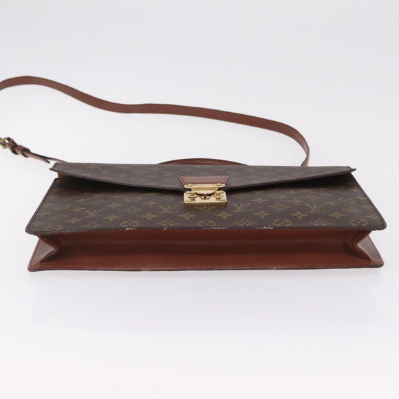 LOUIS VUITTON Monogram Porte Documents Bandouliere Bag M53338 LV Auth 205837A