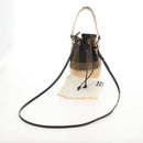 FENDI Pequin Canvas Montrezor Shoulder Bag 2way Brown Black Auth 205842V-25