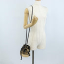FENDI Pequin Canvas Montrezor Shoulder Bag 2way Brown Black Auth 205842V-26
