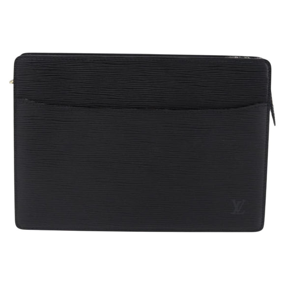 LOUIS VUITTON Epi Pochette Homme Clutch Bag Black M52522 LV Auth 205843A