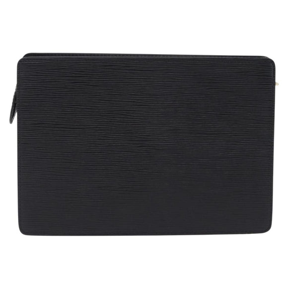 LOUIS VUITTON Epi Pochette Homme Clutch Bag Black M52522 LV Auth 205843A