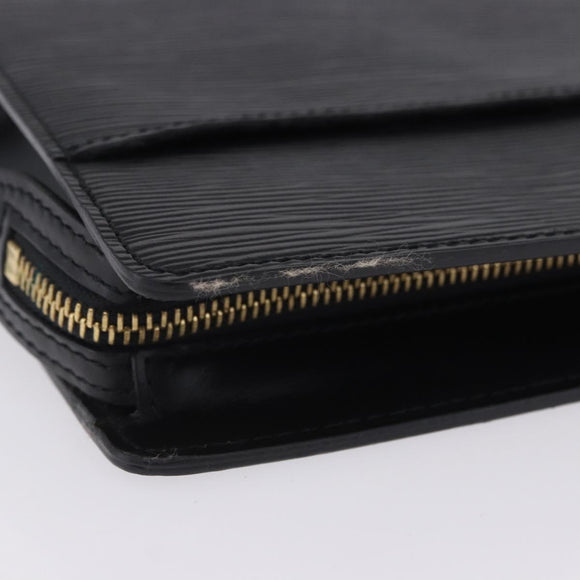 LOUIS VUITTON Epi Pochette Homme Clutch Bag Black M52522 LV Auth 205843A