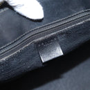 CELINE Macadam Hand Bag PVC Leather 2way Black Gold Tone Auth 205852-20