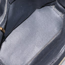 CELINE Macadam Hand Bag PVC Leather 2way Black Gold Tone Auth 205852-10
