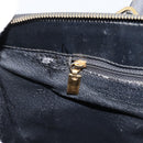 CELINE Macadam Hand Bag PVC Leather 2way Black Gold Tone Auth 205852-23