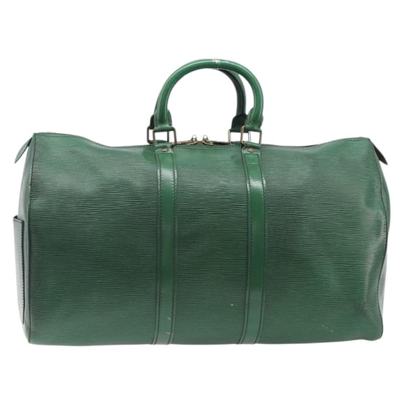 LOUIS VUITTON Epi Keepall 45 Boston Bag Green Keepall 45 LV Auth 205853