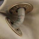 CHANEL Camelia Tote Bag Leather Beige Gold Tone CC Auth 205854-15