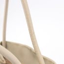 CHANEL Camelia Tote Bag Leather Beige Gold Tone CC Auth 205854-16