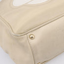 CHANEL Camelia Tote Bag Leather Beige Gold Tone CC Auth 205854-20