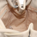 CHANEL Camelia Tote Bag Leather Beige Gold Tone CC Auth 205854-22