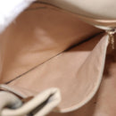 CHANEL Camelia Tote Bag Leather Beige Gold Tone CC Auth 205854-24