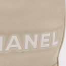 CHANEL Camelia Tote Bag Leather Beige Gold Tone CC Auth 205854-4