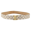 LOUIS VUITTON Damier Azur Ceinture LV Initial Belt M0325 LV Auth 205856-1