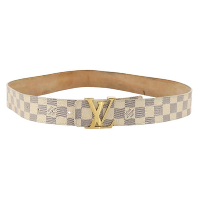 LOUIS VUITTON Damier Azur Ceinture LV Initial Belt M0325 LV Auth 205856