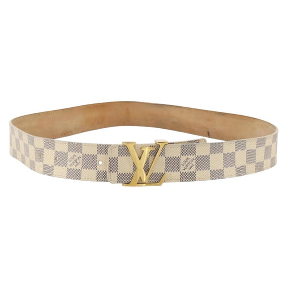 LOUIS VUITTON Damier Azur Ceinture LV Initial Belt M0325 LV Auth 205856