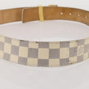 LOUIS VUITTON Damier Azur Ceinture LV Initial Belt M0325 LV Auth 205856-3