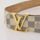 LOUIS VUITTON Damier Azur Ceinture LV Initial Belt M0325 LV Auth 205856-7