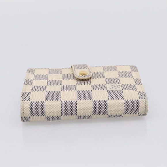 LOUIS VUITTON Damier Azur Portefeuille Viennois Wallet N61676 LV Auth 205857V