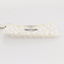 Christian Dior Romantic Accessory Pouch PVC Leather White Silver Auth 205858V-5