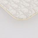 Christian Dior Romantic Accessory Pouch PVC Leather White Silver Auth 205858V-17