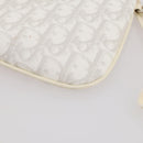 Christian Dior Romantic Accessory Pouch PVC Leather White Silver Auth 205858V-18