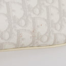 Christian Dior Romantic Accessory Pouch PVC Leather White Silver Auth 205858V-9