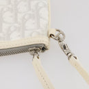 Christian Dior Romantic Accessory Pouch PVC Leather White Silver Auth 205858V-19