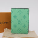 LOUIS VUITTON Organizer Dupoch Card Case Mint Green M27652 LV Auth 205859M-12